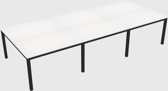 Shared rectangular desk