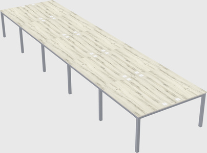 Shared rectangular desk