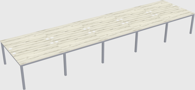 Shared rectangular desk