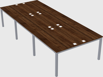 Shared rectangular desk