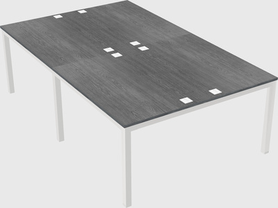 Shared rectangular desk
