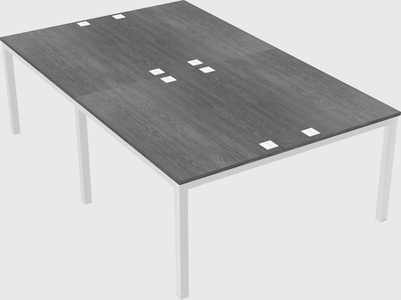 Shared rectangular desk