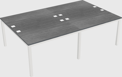 Shared rectangular desk