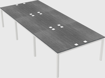 Shared rectangular desk