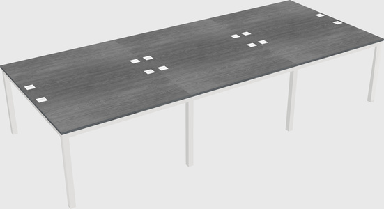 Shared rectangular desk