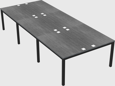 Shared rectangular desk