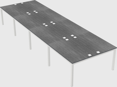 Shared rectangular desk