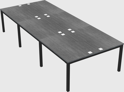 Shared rectangular desk