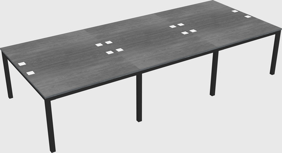 Shared rectangular desk