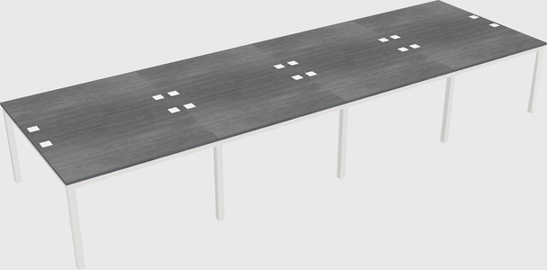 Shared rectangular desk