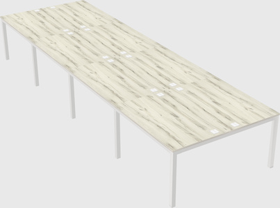 Shared rectangular desk