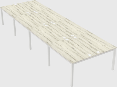 Shared rectangular desk