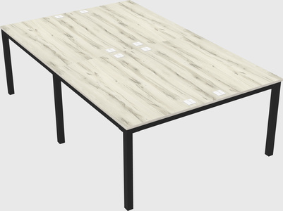 Shared rectangular desk