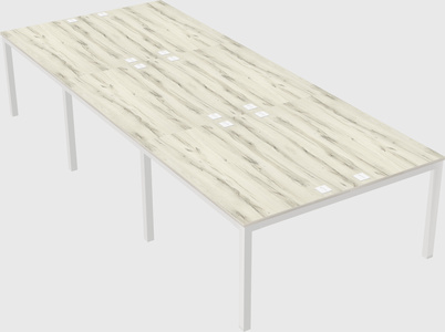 Shared rectangular desk