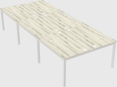 Shared rectangular desk