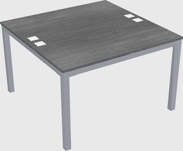 Shared rectangular desk
