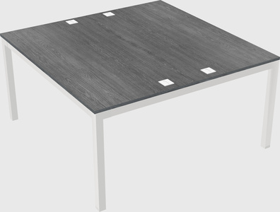Shared rectangular desk