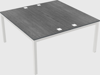 Shared rectangular desk