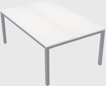 Shared rectangular desk