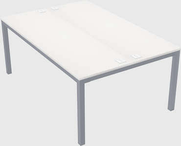 Shared rectangular desk