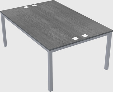 Shared rectangular desk