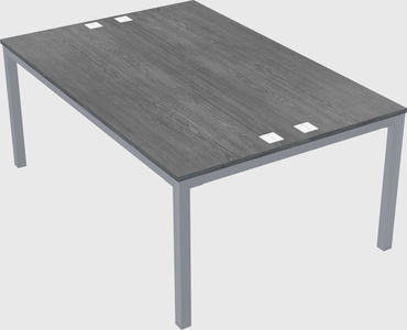 Shared rectangular desk