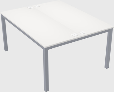 Shared rectangular desk