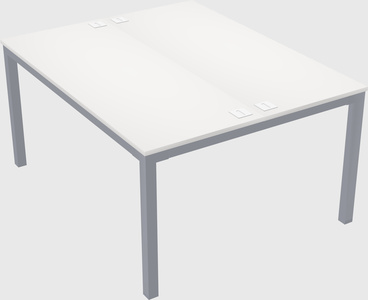 Shared rectangular desk