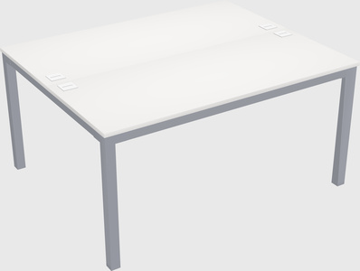 Shared rectangular desk