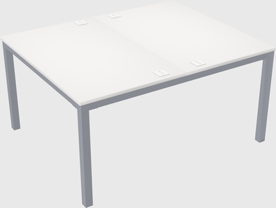 Shared rectangular desk