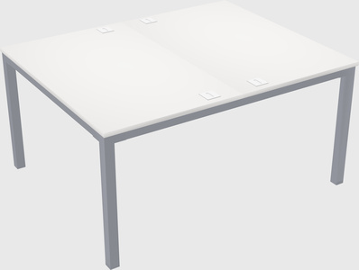 Shared rectangular desk