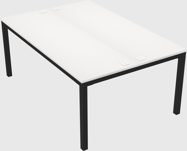 Shared rectangular desk