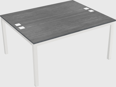 Shared rectangular desk