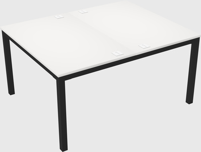 Shared rectangular desk