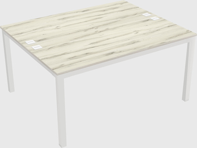 Shared rectangular desk