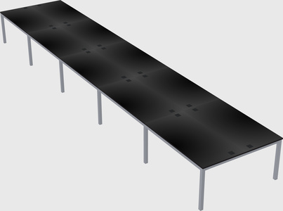 Shared rectangular desk