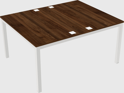 Shared rectangular desk