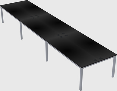 Shared rectangular desk