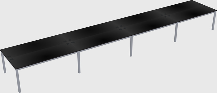 Shared rectangular desk