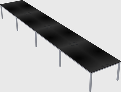 Shared rectangular desk