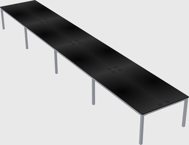 Shared rectangular desk