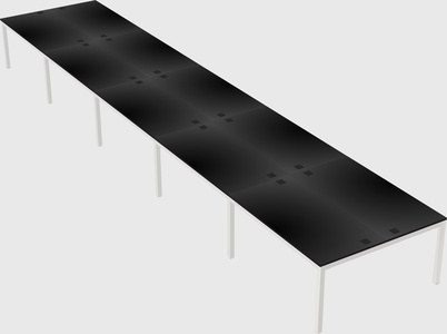 Shared rectangular desk