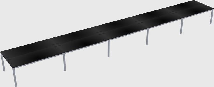 Shared rectangular desk