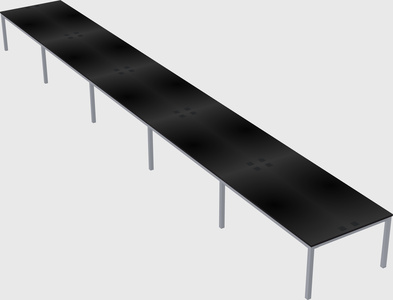 Shared rectangular desk