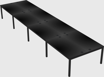 Shared rectangular desk