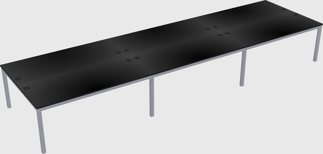 Shared rectangular desk