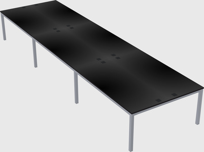 Shared rectangular desk