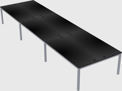 Shared rectangular desk