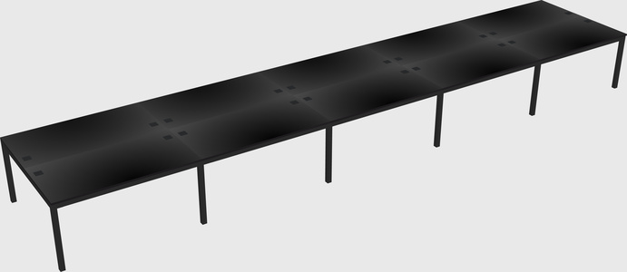 Shared rectangular desk