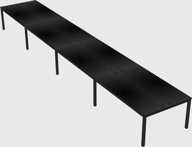 Shared rectangular desk